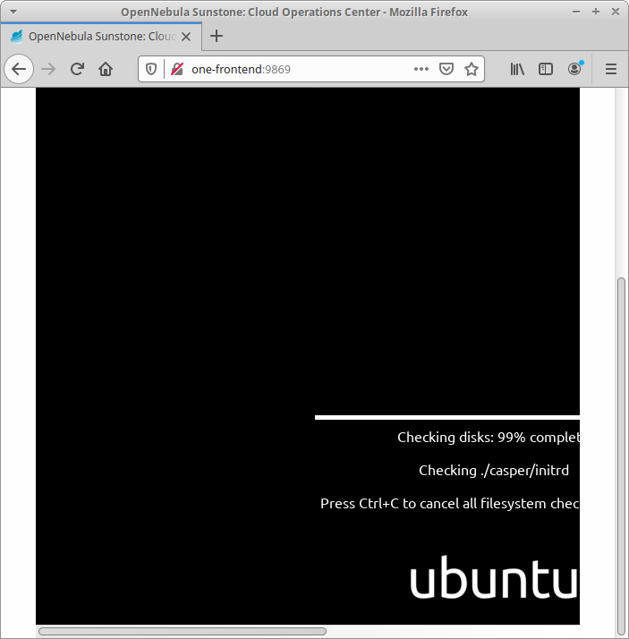 Create OpenNebula virtual machine for Xubuntu
