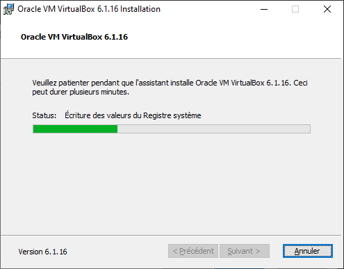 VirtualBox installation for Windows