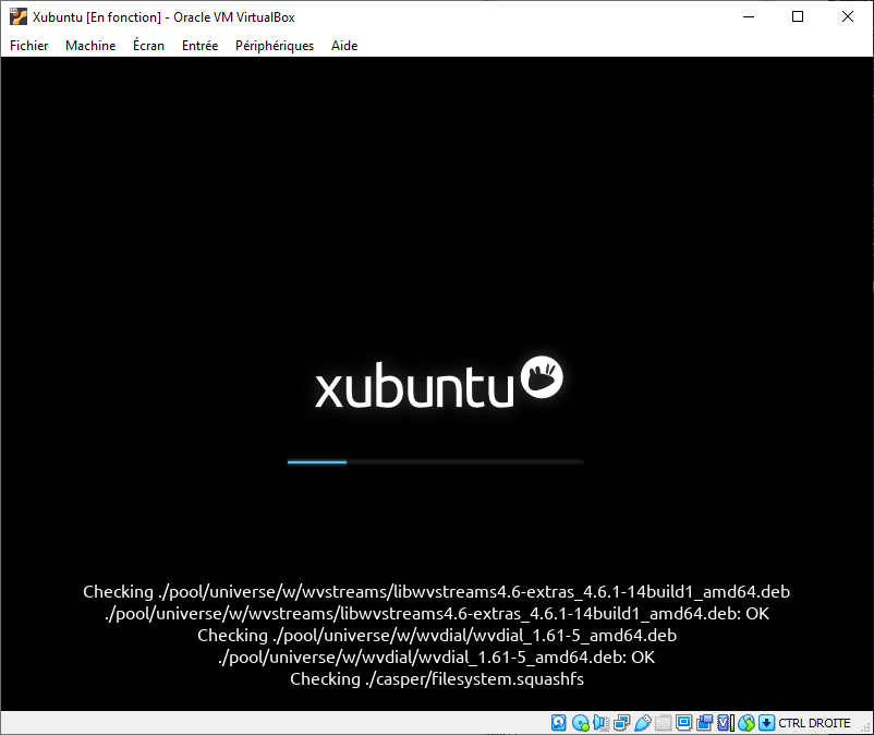 VirtualBox installation Xubuntu