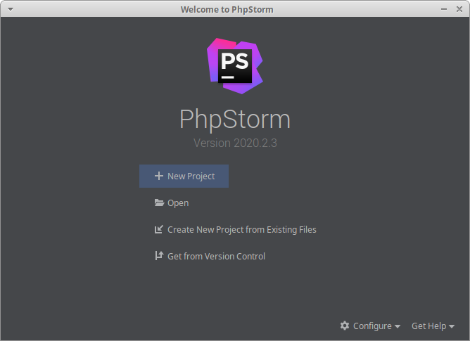 phpstorm Linux first run