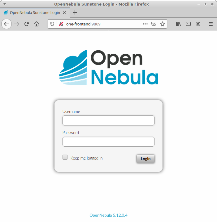 accéder à l'interface de OpenNebula