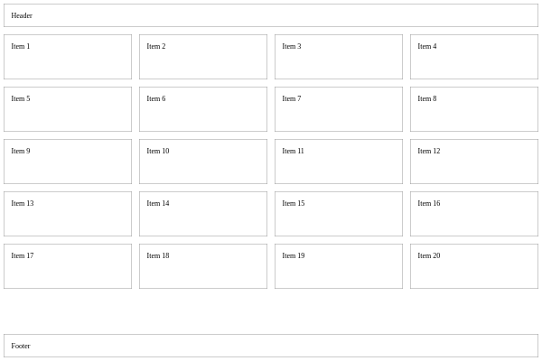 Illustration de l'interface en grille en 1200x800