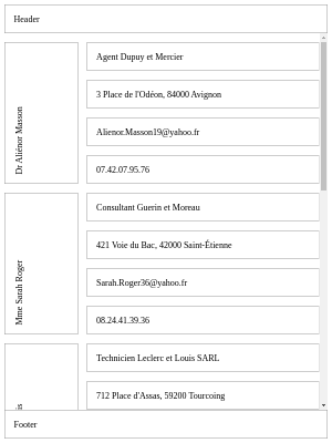 Illustration de l'interface de table en 600x800